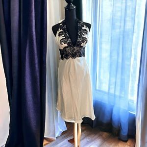 White House Black Market 100% Silk Halter Dress